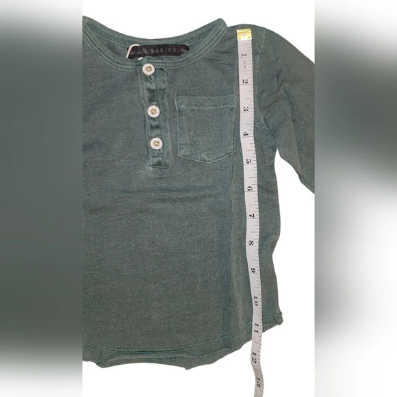 NWT Miki Miette Long Sleeve Infant Shirt in Pine Green Size 9 Months - Picture 4 of 6
